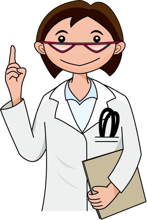 cartoon nurse holding chart